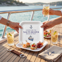 Nauti Buoy Svärmningsparty Vattenfärg Marin