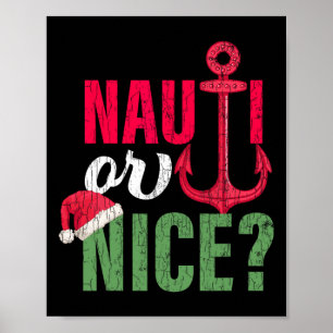 Nauti eller snäll tomte rolig jul i juli grafik poster