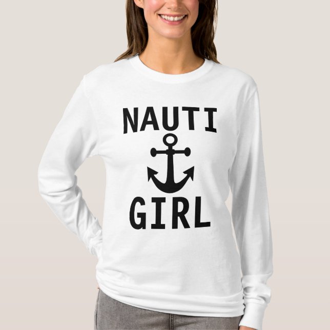 NAUTI GIRL, Funny Dam T-shirts (Framsida)