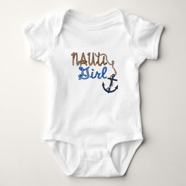 Nauti Girl Rope Knots och Anchor T Shirt (Framsida)