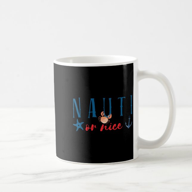 Nauti Or Nice Funny Nautical Christmas  Kaffemugg (Höger)