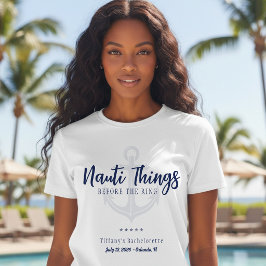 Nauti saker innan ring för brudtärna t shirt