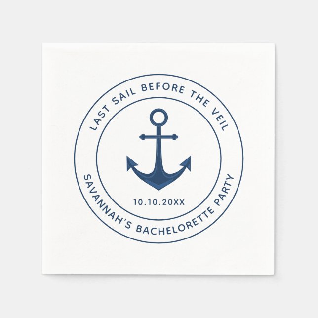 Nauti Sjungningsfest Sista segling innan slöjan Pappersservett (Framsidan)