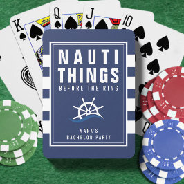 Nauti Things Sällhetsfest Skeppsratt Blårandig Casinokort