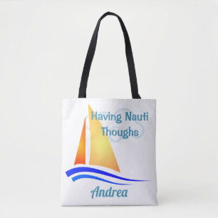 Nauti Thoughts Nautisk segelbåt Tygkasse