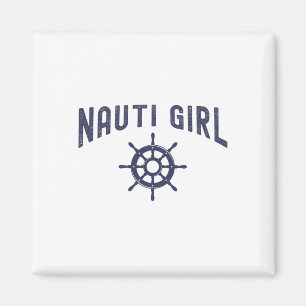 Nauti Tjej Roligt Båtdesign För Kvinnor Magnet