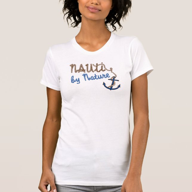 Nauti vid den nautiska fartygutslagsplatsen för t shirt (Framsida)