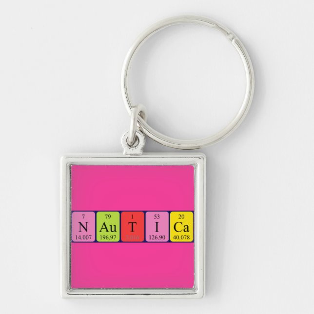 Nautica Periodisk bord namn nyckelring (Framsidan)