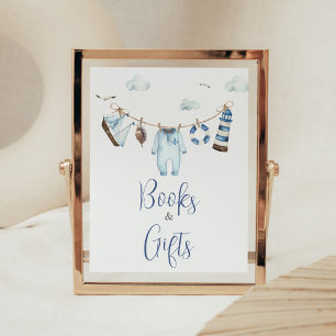 Nautical Ahoy Baby Shower Bokar och presenter Poster