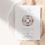 Nautical Ahoy Baby Shower Boy's bjudande Inbjudningar<br><div class="desc">Inbjudan dina vänner och närstående till  i glädjen hos dina små sjömän som kommer med den här inbjudan till sjöbabyduschen,  som innehåller en enkel och modern vattenfärgslivscykel och mjuka blå accenter. Ahoy!</div>