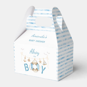 Nautical Ahoy.. Det är en pojkbabydusch Presentaskar