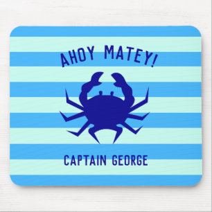 Nautical Ahoy Matey! Personlig Mousepad Beach Musmatta