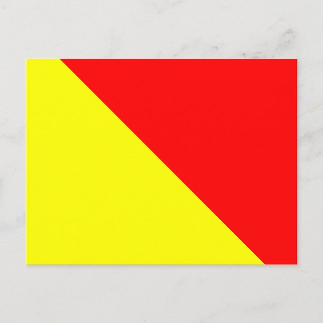 Nautical Alphabet Flagga Signal Brev O Vykort (Framsida)