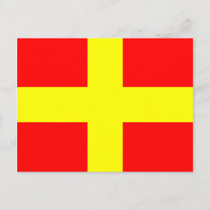 Nautical Alphabet Flagga Signal Brev R Vykort