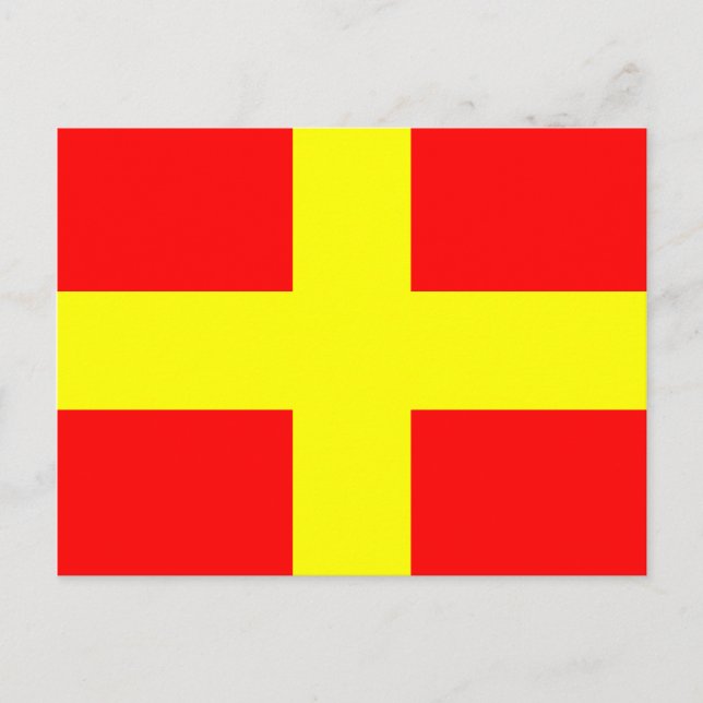 Nautical Alphabet Flagga Signal Brev R Vykort (Framsida)