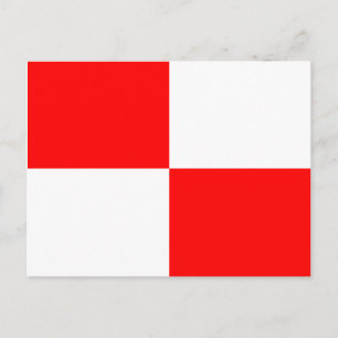 Nautical Alphabet Flagga Signal Brev U Vykort
