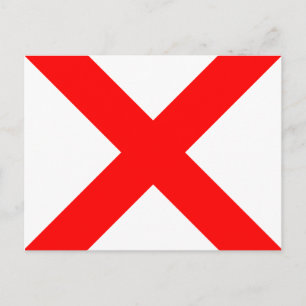 Nautical Alphabet Flagga Signal Brev V Vykort