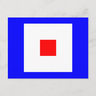 Nautical Alphabet Flagga Signal Brev W Vykort