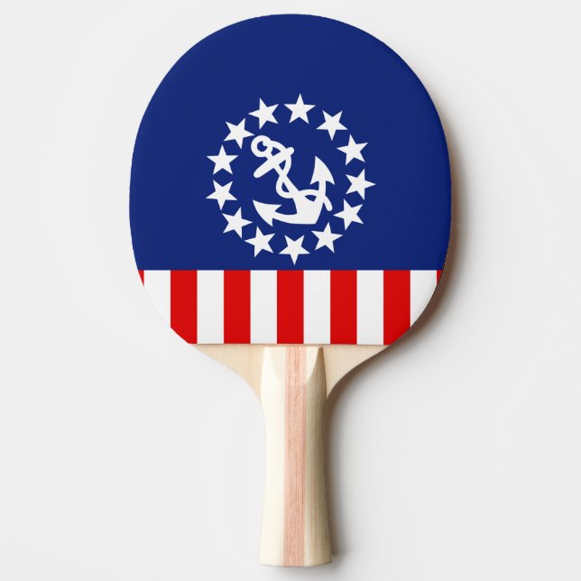 Nautical American Yacht Flagga Decor Pingisracket (Framsidan)