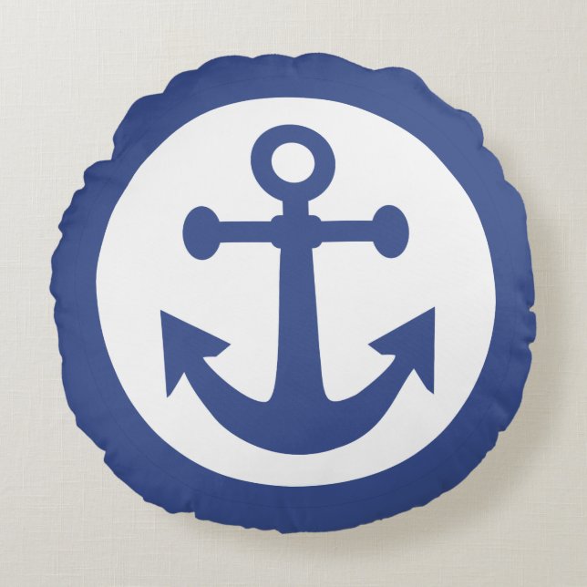 Nautical Anchor anpassningsbar dekorativ kudde (Framsidan)