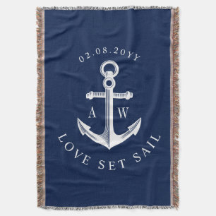 Nautical Anchor Anpassningsbar Navy Mysfilt