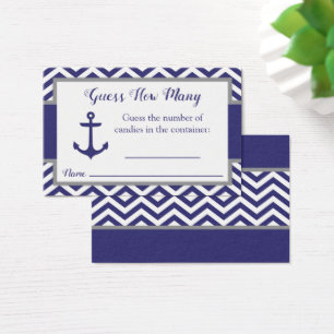 Nautical Anchor Baby Shower anger hur många kort