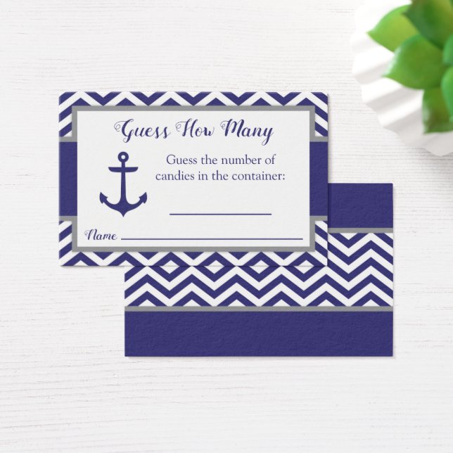 Nautical Anchor Baby Shower anger hur många kort (Skivbord)