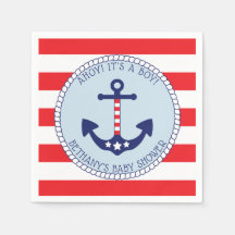 Nautical Anchor Baby Shower Boy Patriotic