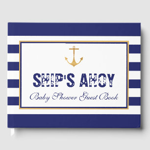Nautical Anchor Baby Shower Gästböcker