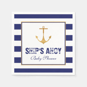 Nautical Anchor Baby Shower Pappersservett