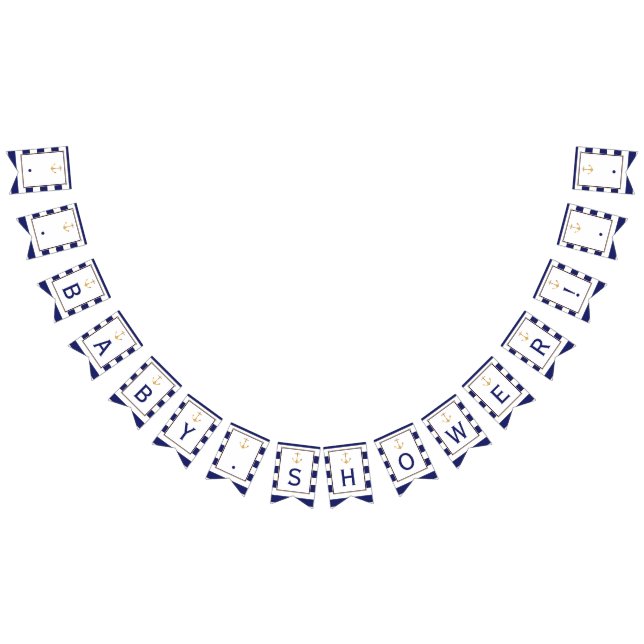 Nautical Anchor Baby Shower Vimplar (Alla)