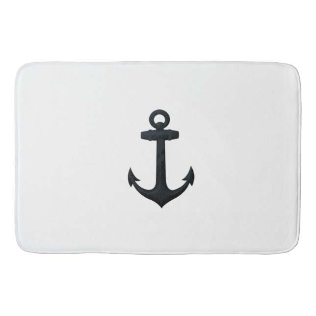 Nautical Anchor Bathroom Decor Bath Matta Bath Mat (Framsidan)