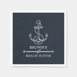 Nautical Anchor Beach eller Sjö House Namn Pappersservett