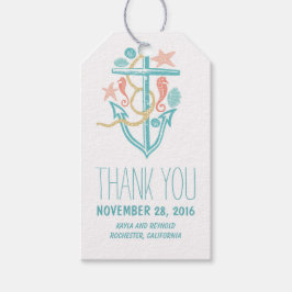 Nautical Anchor Beach Wedding Presentetikett