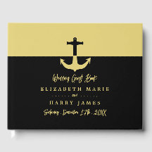 Nautical Anchor - Black Guld - Beach Wedding