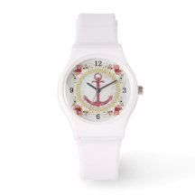 Nautical Anchor & Blommigt Roseate Sporty Watch