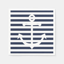 Nautical Anchor Blue and White Rand Bröllop