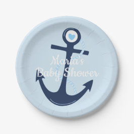 Nautical Anchor Blue Boy Shower Plate