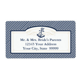 Nautical Anchor Boat Diagonal Rand Swirl Modern Fraktsedel