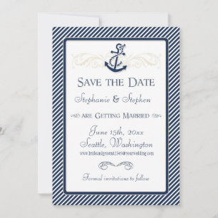 Nautical Anchor Boat Diagonal Rand Swirl Modern Spara Datumet