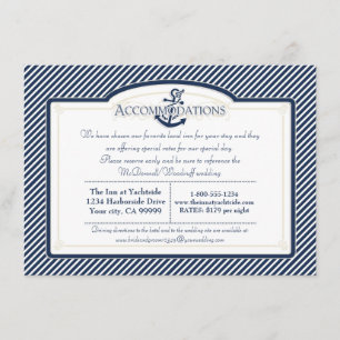 Nautical Anchor Boat Diagonal Rand Swirl Modern Tilläggskort