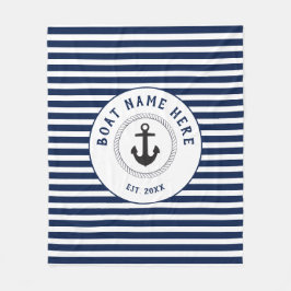 Nautical Anchor Boat Namn Fleecefilt