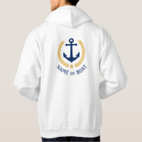 Nautical Anchor Boat Namn Guld Laurel Two Sided