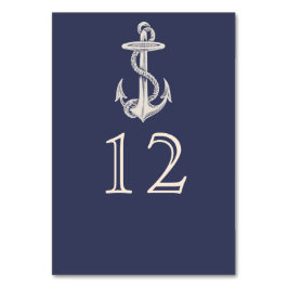 Nautical Anchor Bröllop Bordsnummer Card