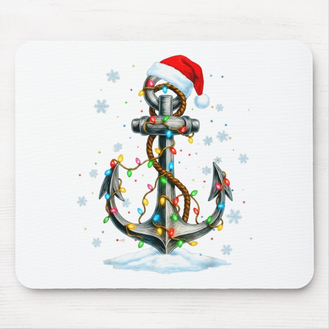 Nautical Anchor Christmas Lights Boating Sailor  Musmatta (Framsidan)