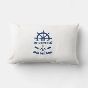 Nautical Anchor Crossed Oars & Fraktass Wheel Whit Lumbarkudde