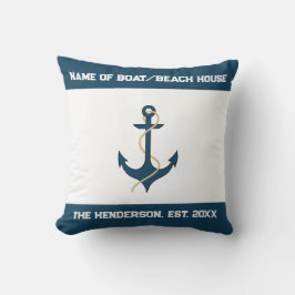 Nautical Anchor Custom Throw Pillow Kudde