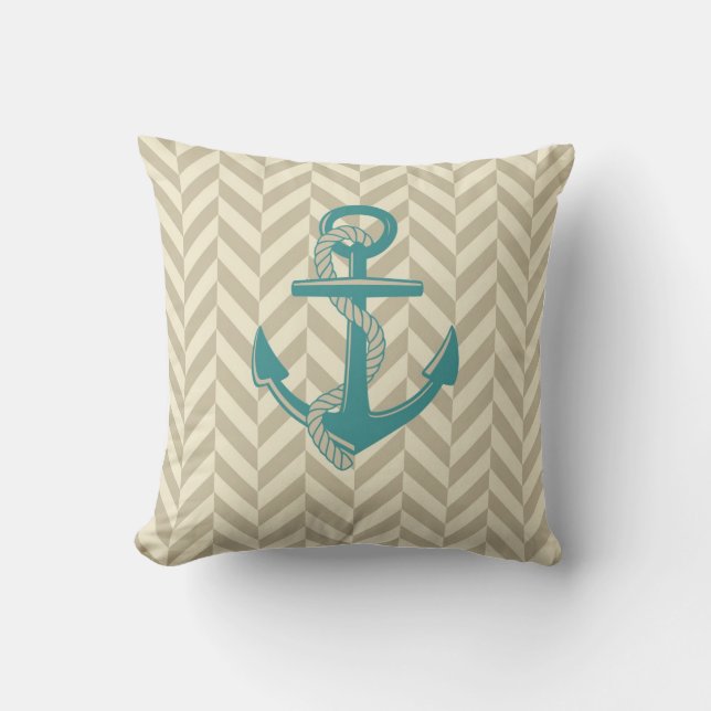 Nautical Anchor Dekorativ kudde (Framsida)