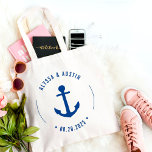 Nautical Anchor EDITABLE FÄRG Wedding Favor Tote Tygkasse<br><div class="desc">En ren och skär personlig till väskan som är både snyggt och funktionell. Helt redigerbart färg,  inklusive färg. Design © Berry Berry Sweet. Besök vår webbplats www.berryberrysweet.com om du vill ha matchande artiklar och mer snyggt design.</div>