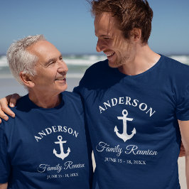 Nautical Anchor Family Reunion Navy Blue T Shirt